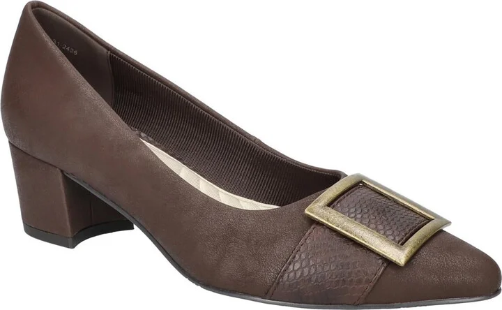 Cider Womens Embellished Faux Leather Pumps
