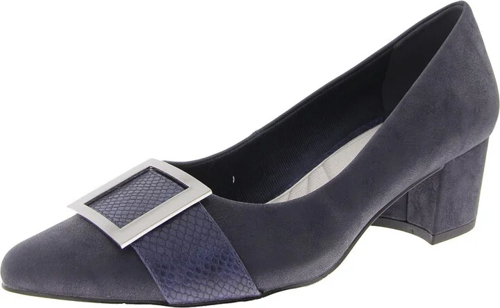 Cider Womens Faux Leather Pointed Toe Pumps