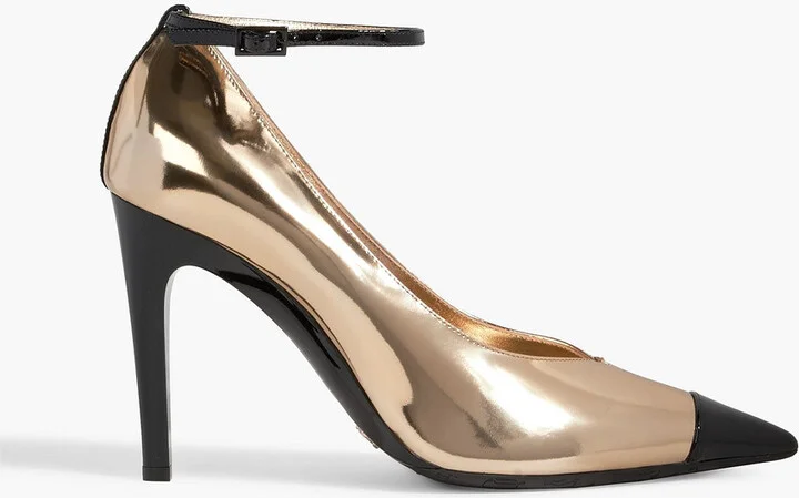 Cierra 100 mirrored and patent-leather pumps
