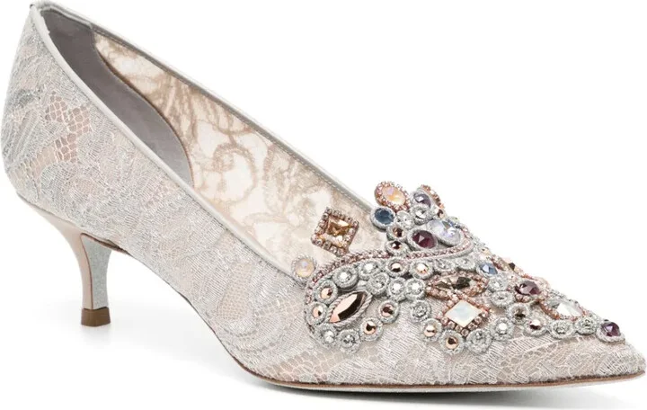 Cinderella crystal kitten-heel pumps - Image 2