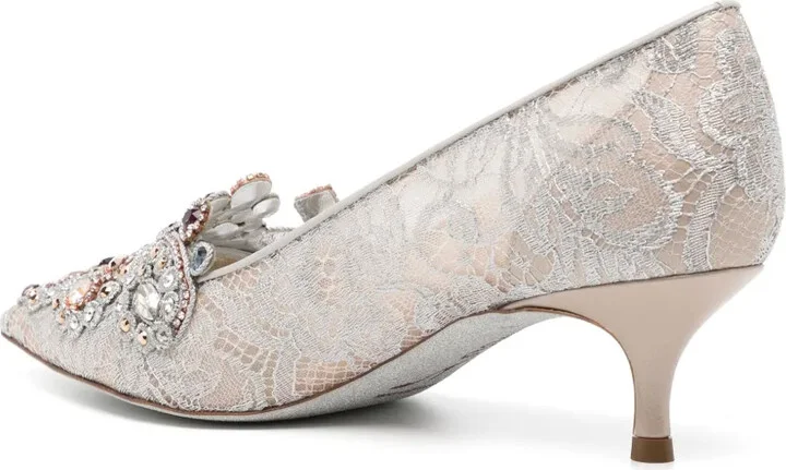 Cinderella crystal kitten-heel pumps - Image 3