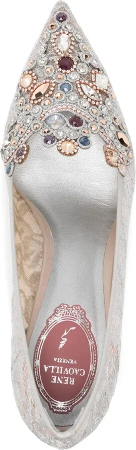 Cinderella crystal kitten-heel pumps - Image 4