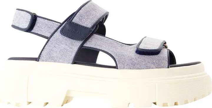 Cinturino Sandals - Hogan - Cotton - Blue