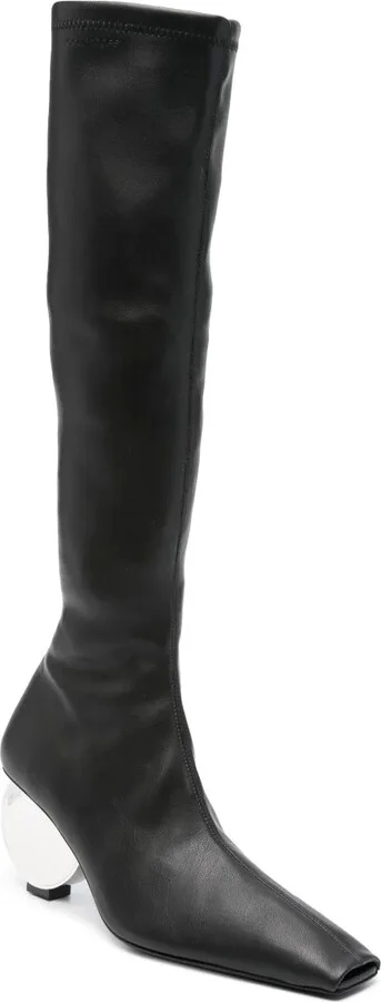 Circle 90mm faux-leather knee-high boots - Image 2