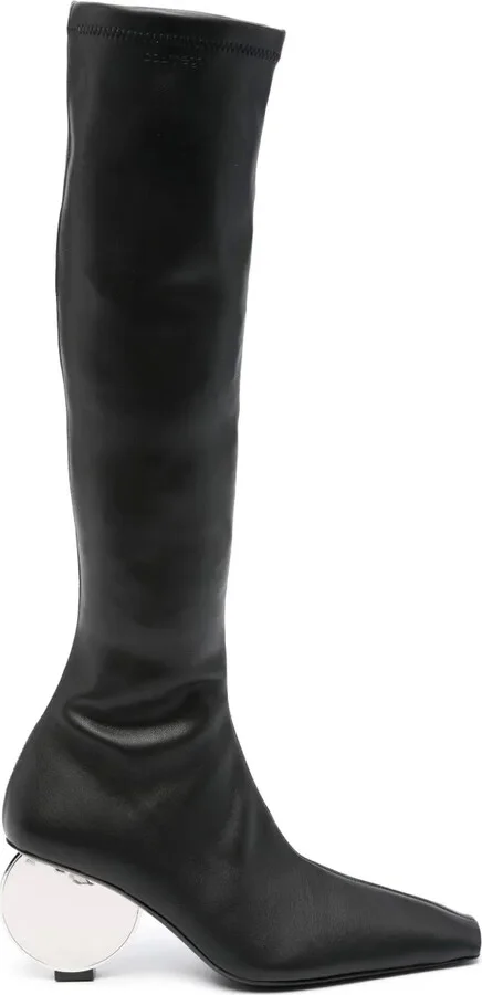 Circle 90mm faux-leather knee-high boots
