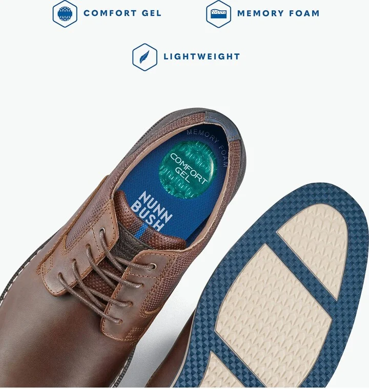 Circuit Leather Plain Toe Derby - Wide Width Available - Image 11