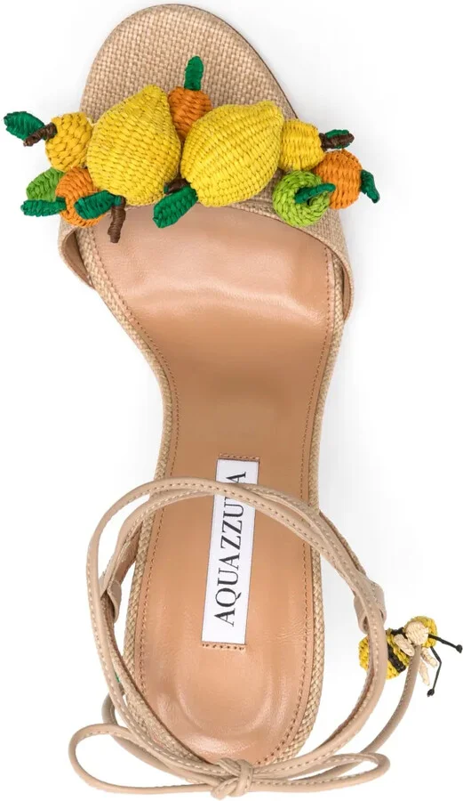 Citrus Punch 105mm raffia sandals - Image 4
