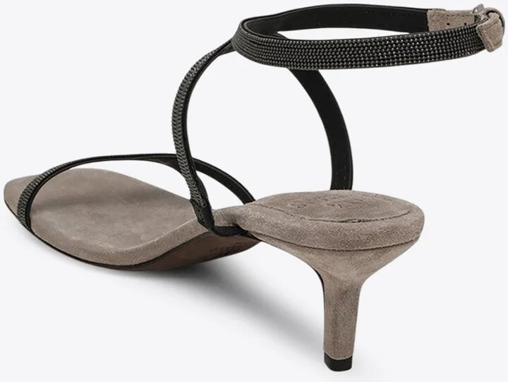 City 55 Monili Embellished Suede Sandals - Image 2