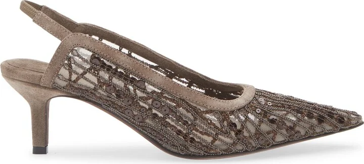 City Abstract Embroidery Slingback Pump - Image 3
