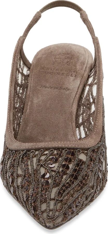 City Abstract Embroidery Slingback Pump - Image 4