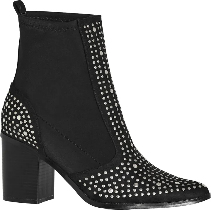 City Chic Women's Boot-Wide FIT Rock Stud Ankle