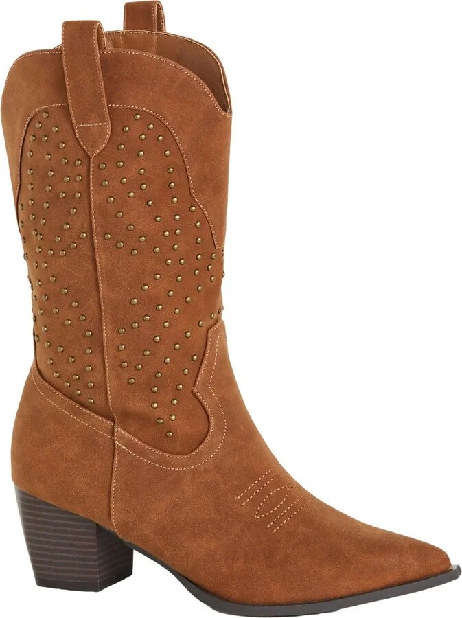 City Chic Women's Boot-Wide FIT Western Edge Mid Calf