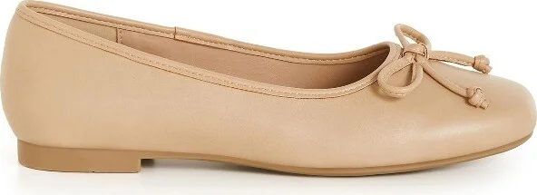 CITY CHIC | Women's Plus Size WIDE FIT Ella Ballet Flat - almond - 12W