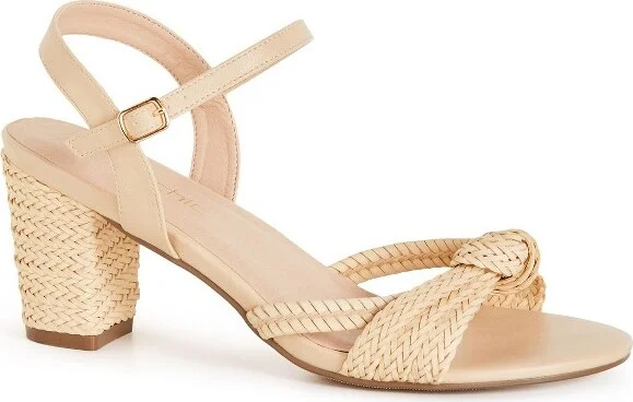 CITY CHIC | Women's Plus Size WIDE FIT Freedom Rattan Heel - natural - 11W - Image 2