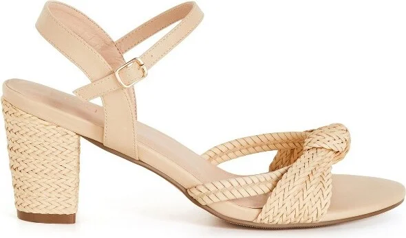 CITY CHIC | Women's Plus Size WIDE FIT Freedom Rattan Heel - natural - 11W