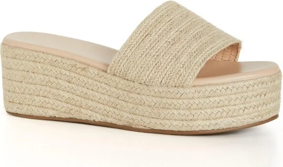 CITY CHIC | Women's Plus Size WIDE FIT Island Platform - straw - 9W