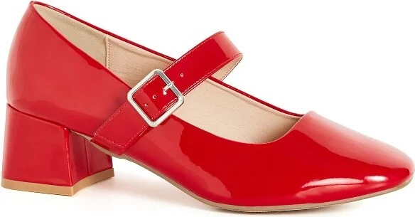 CITY CHIC | Women's Plus Size WIDE FIT Mary Jane Block Heel - red - 13W