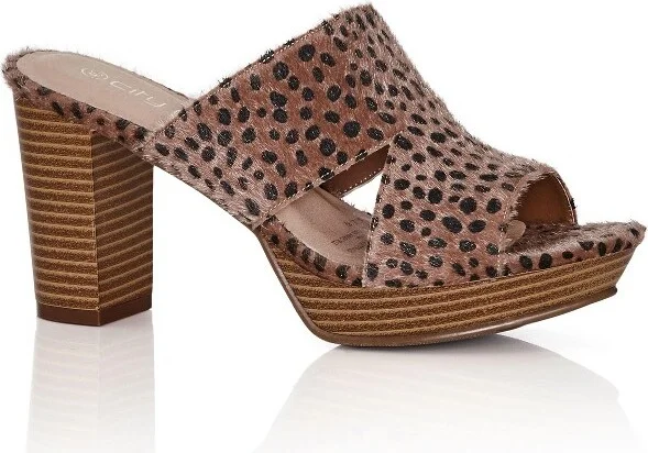 CITY CHIC | Women's Plus Size WIDE FIT Remy Animal Mule - tan - 10W