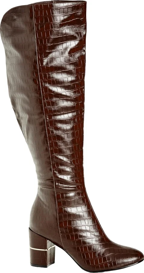 City Chic Women's Wide FIT Geordie Knee Boot