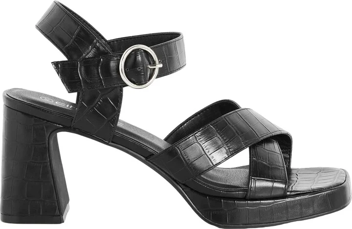 City Chic Women's Wide FIT Josie Platform Flat Sandal