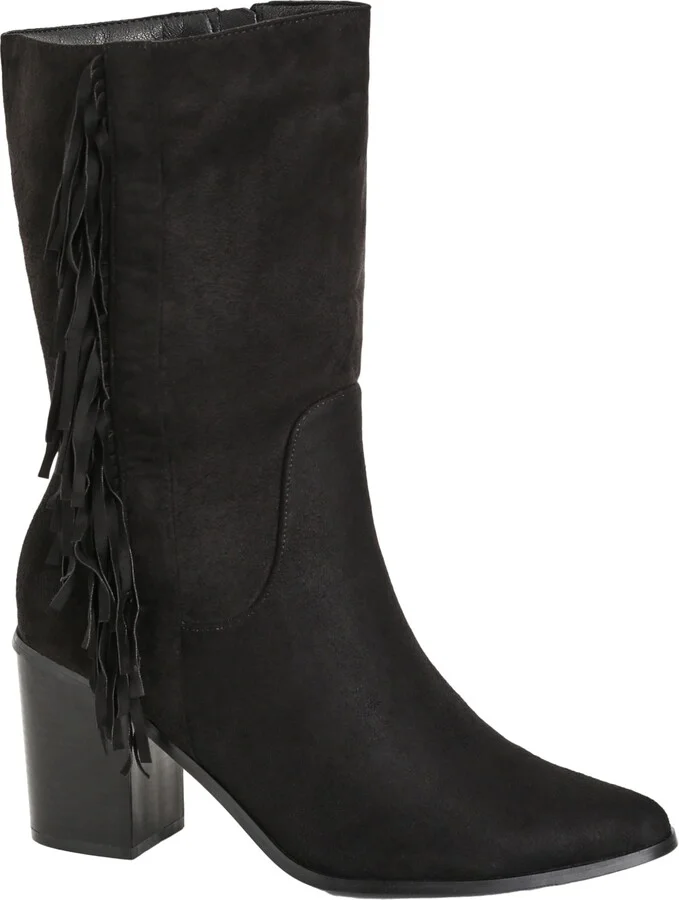City Chic Women's Wide FIT Tassel Mid Boot Knee High
