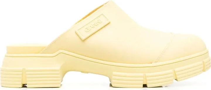 City chunky-sole mules