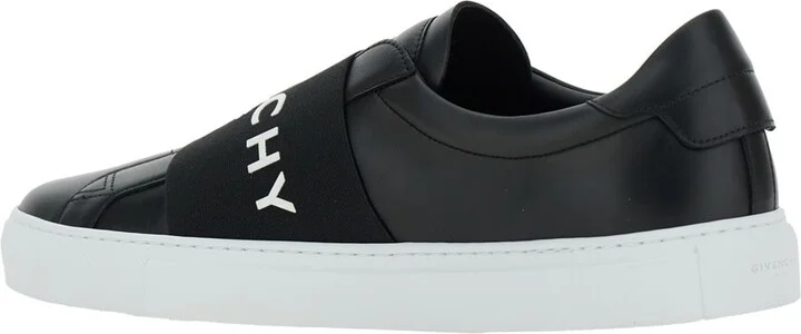 'city Court' Black Sneakers With Elastic Band And Logo Lettering On The Front In Leather Man - Image 3