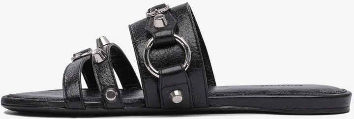 City Flat Mules in Nappa Leather - Image 2