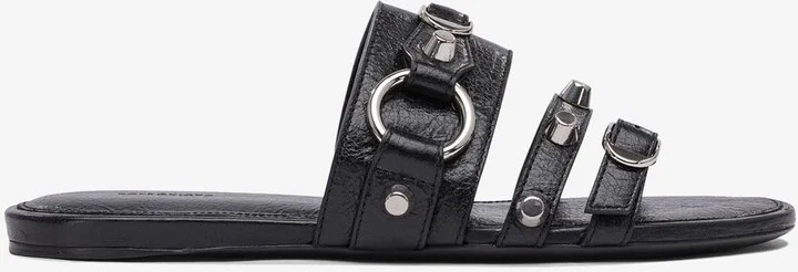 City Flat Mules in Nappa Leather