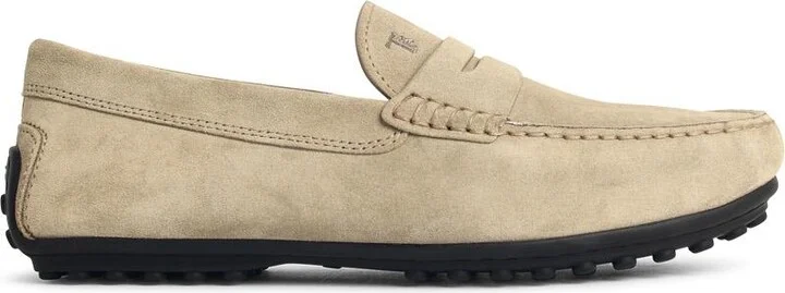 'city Gommino' Beige Suede Loafers