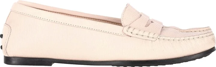 City Gommino Driving Shoes in Pastel Pink Leather