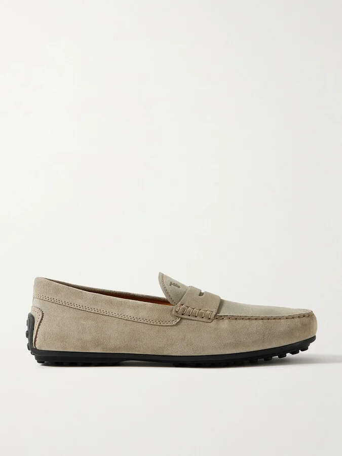 City Gommino Logo-Debossed Suede Driving Shoes