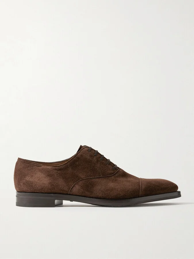 City II Cap-Toe Suede Oxford Shoes