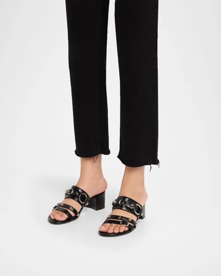 City Leather Block-Heel Sandals - Image 3