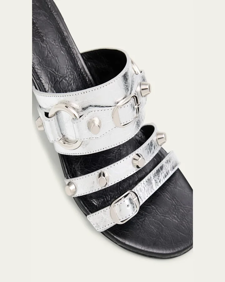 City Leather Block-Heel Sandals - Image 4