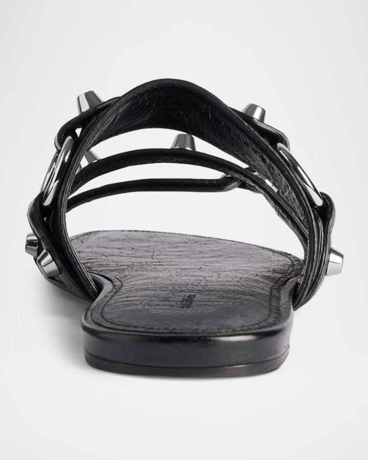 City Leather Triple-Band Slide Sandals - Image 2