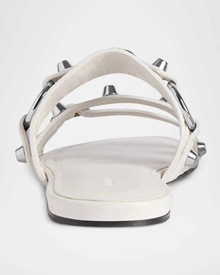City Leather Triple-Band Slide Sandals - Image 10