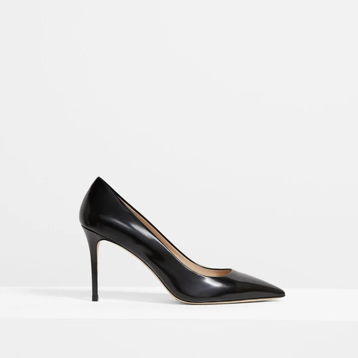 City Pump in Brushed Leather - Image 2
