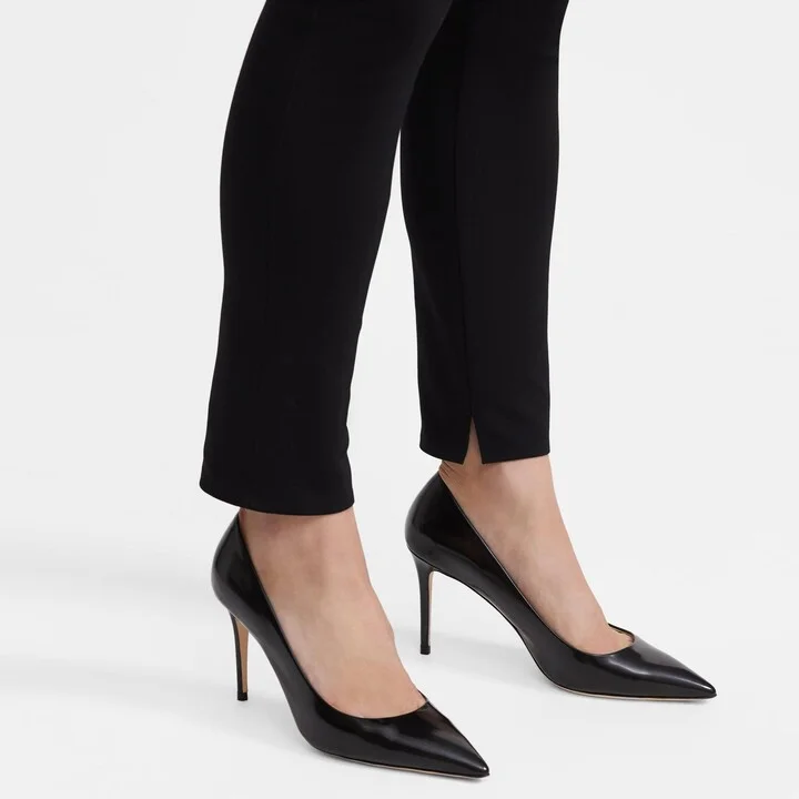City Pump in Brushed Leather