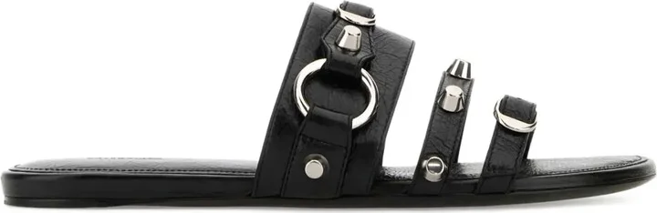 City stud-embellished slide sandals