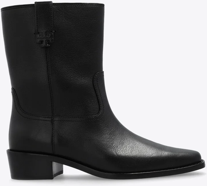 City Western Leather Ankle Boots