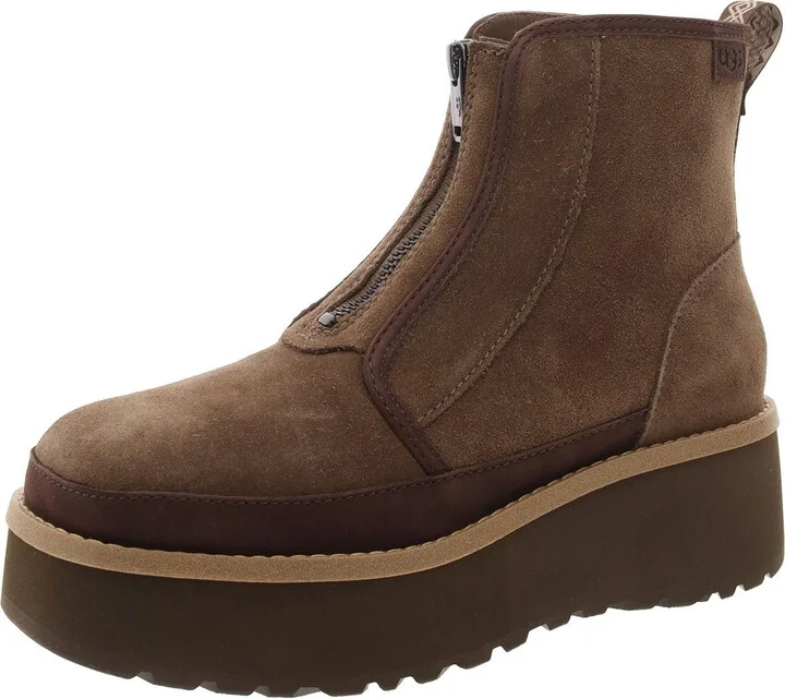 Cityfun Zip Boots Womens Platforms Mid-Calf Winter & Snow Boots