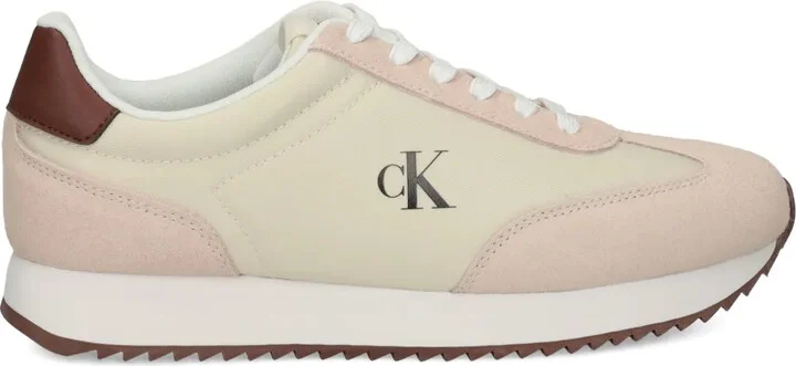 CK logo suede sneakers