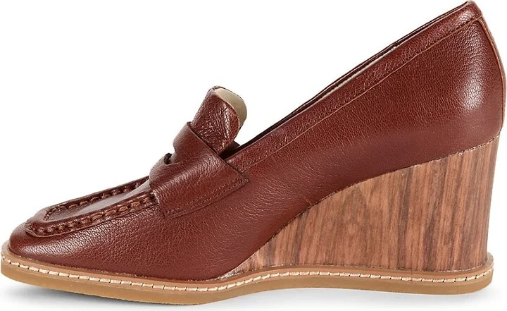 Claire Leather Wedge Pumps - Image 4