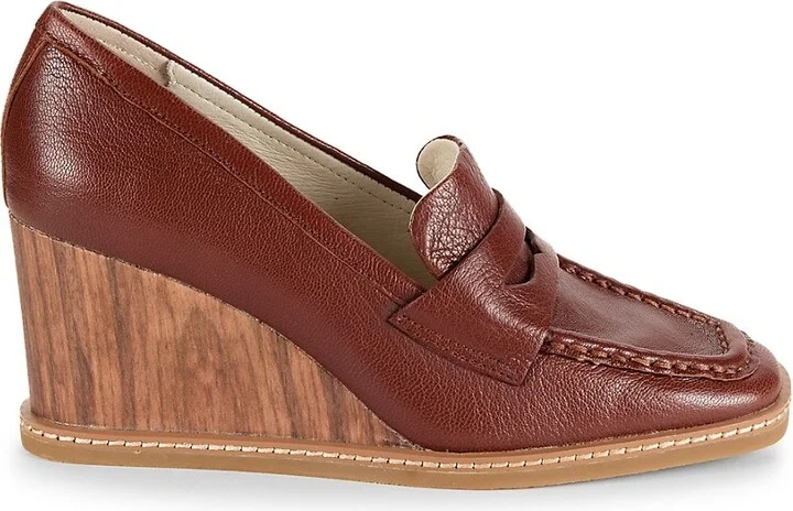 Claire Leather Wedge Pumps