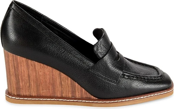 Claire Leather Wedge Pumps