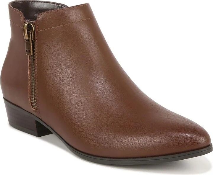 Claire Womens Double Zipper Ankle Booties