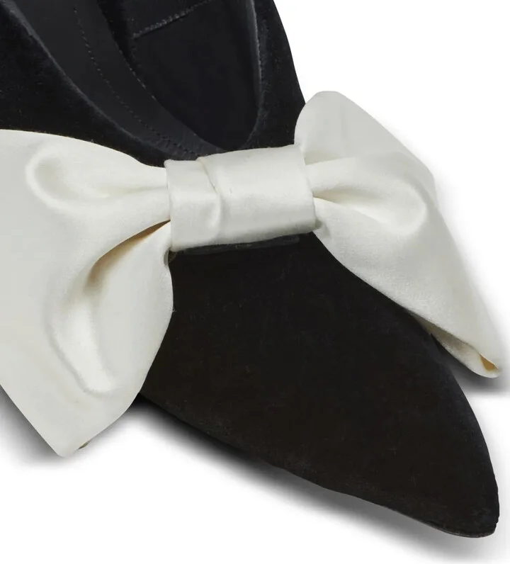Clara 100mm satin-bow pumps - Image 5