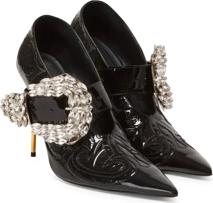 Clara 95mm crystal-embellished pumps - Image 2