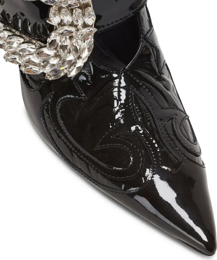 Clara 95mm crystal-embellished pumps - Image 5